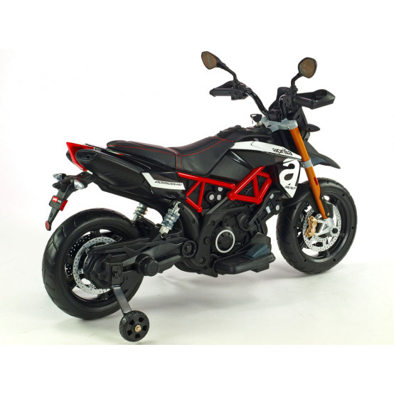 Aprilia Dorsoduro licenční elektrická motorka s EVA koly, nastavitelnými tlumiči a klíčky, ŠEDÁ